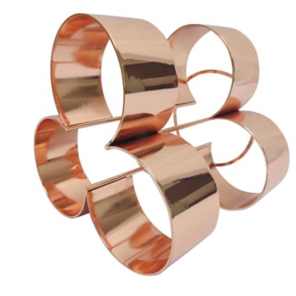 DWELL MAGAZINE NWT 3 bottle copper wine rack
